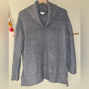 SO cowl next tunic sweater grey size small